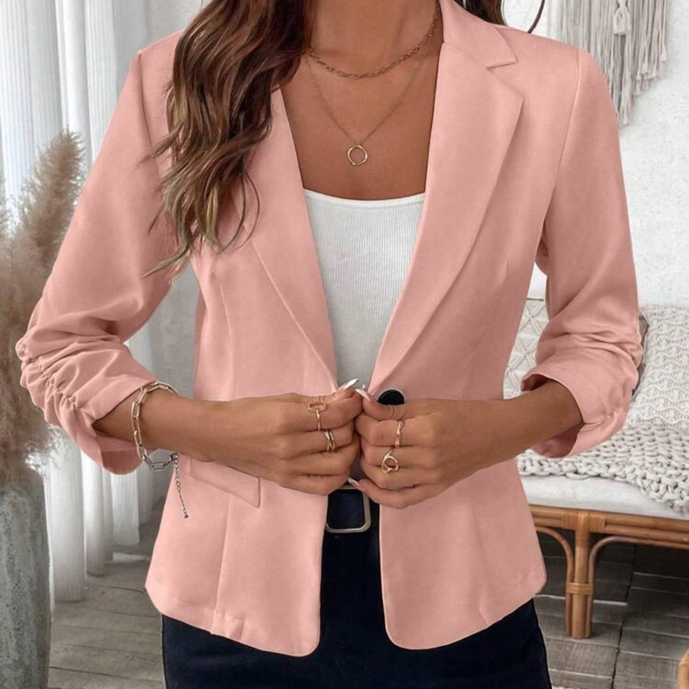 SHEIN Blush Pink Women's Blazer